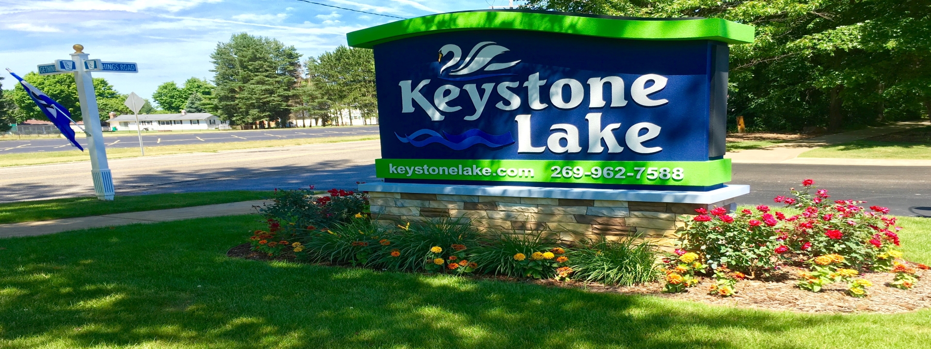 Keystone Lake sign