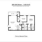 2BR-2BA DELUXE floorplan