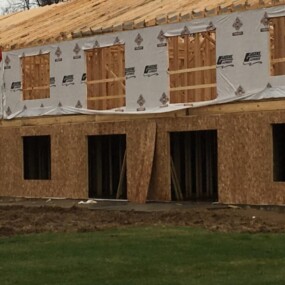 Keystone Lake Apartments home framing during construction in Battle Creek, MI, by Carroll Development & Management